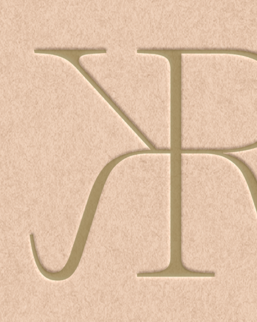 Modern Feminine Branding Design for Karen Rohr featuring a neutral earthy color palette and delicate monogram.