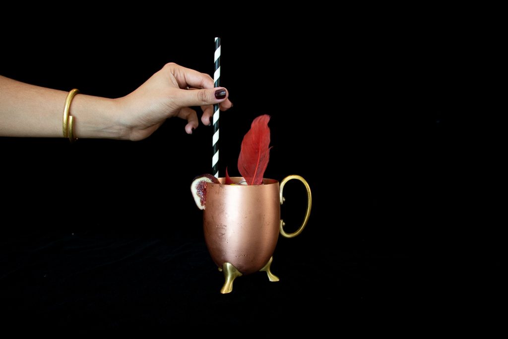 The third installment in the Disney Cocktail series! This time taking inspiration from Aladdin's Jafar in the form of a spicy ginger fig mule.